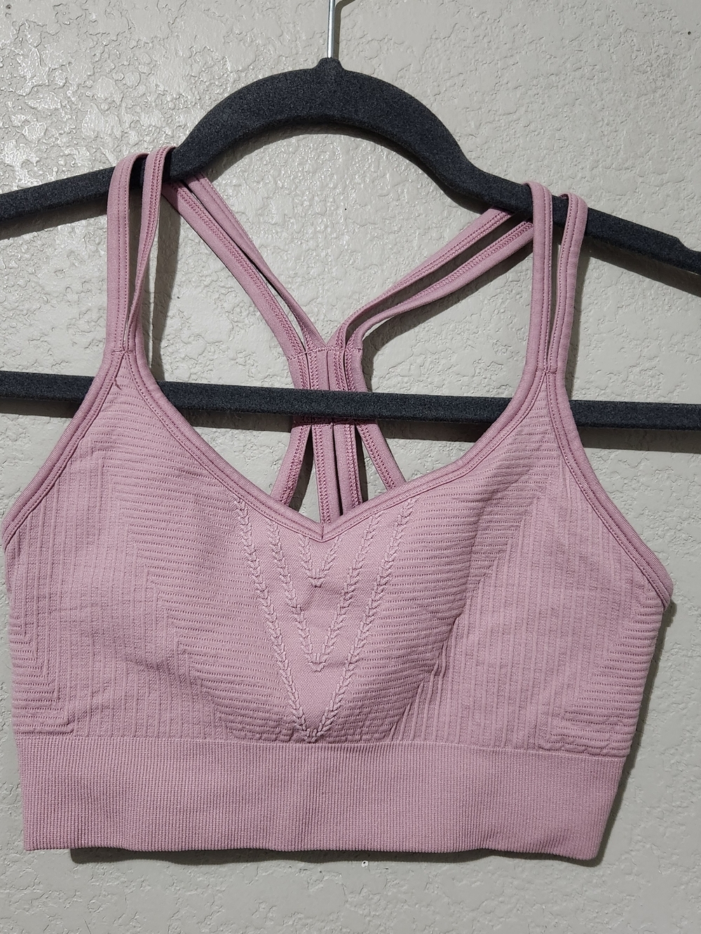 all in motion Dusty Rose Pink Seamless Strappy Sports Bralette